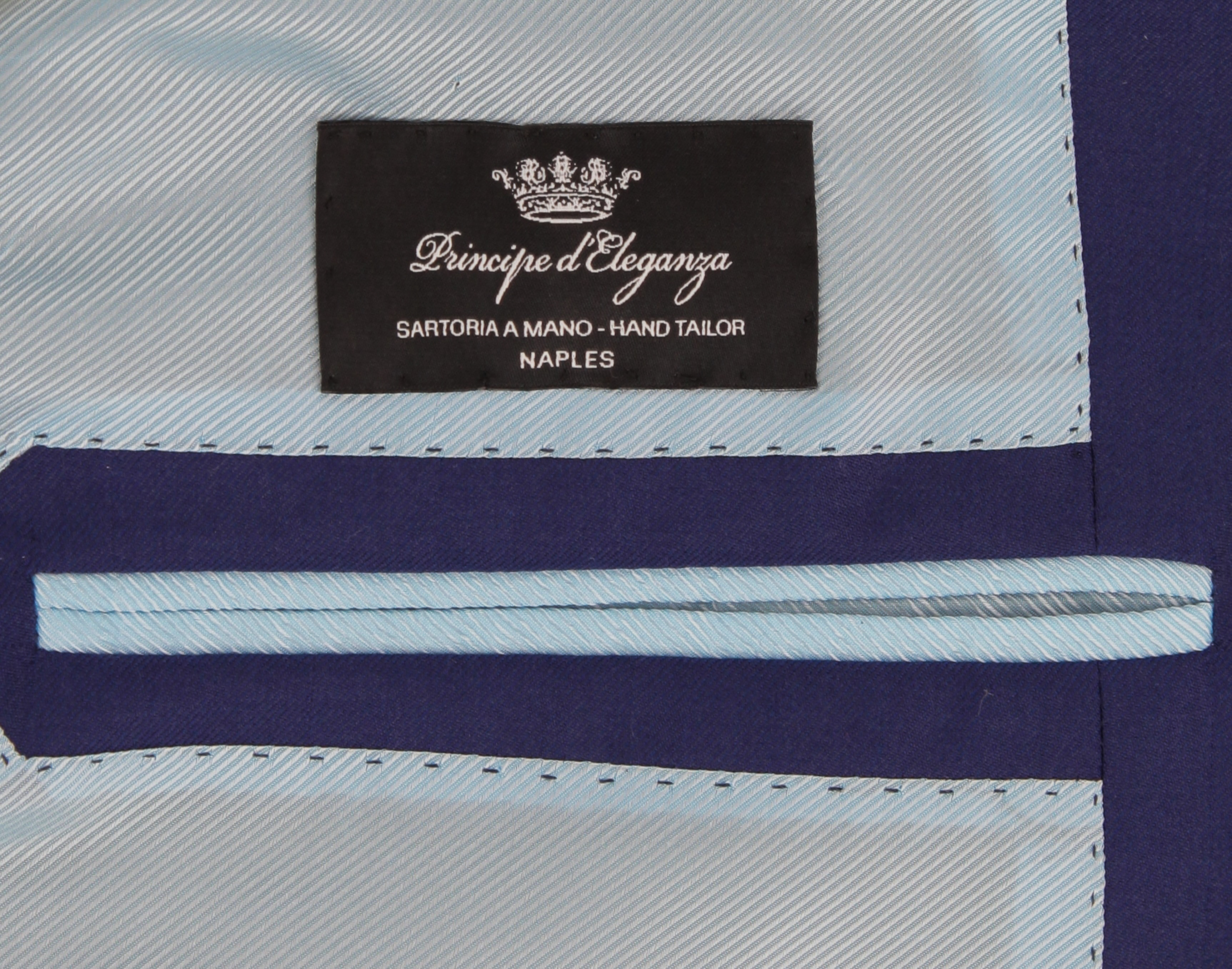 $4800 Principe d'Eleganza Blue Wool Solid Suit - (PE1010231)