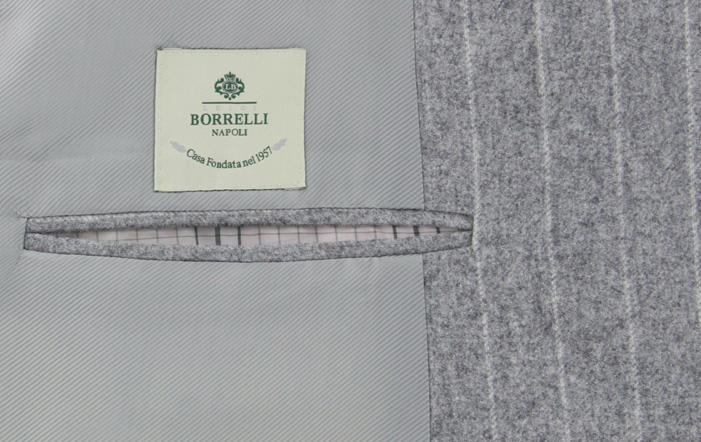Luigi Borrelli Gray Wool Striped Suit - (LB137930R7)