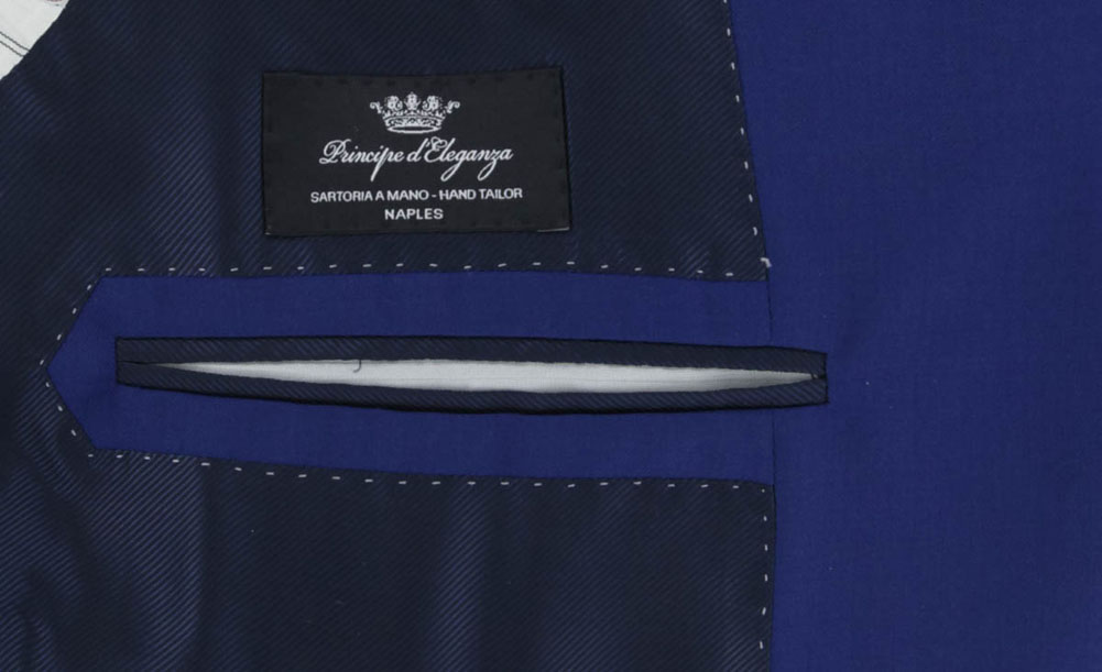 Principe d'Eleganza Blue Wool Solid Suit - (331)