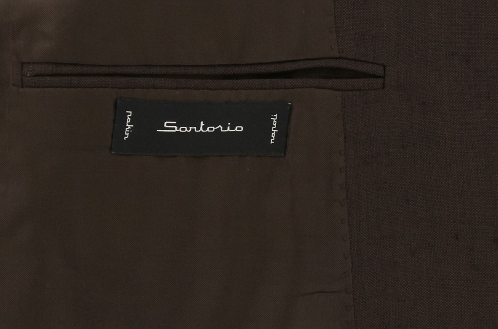 Sartorio Napoli Dark Brown Wool Blend Solid Suit - (SA919178)